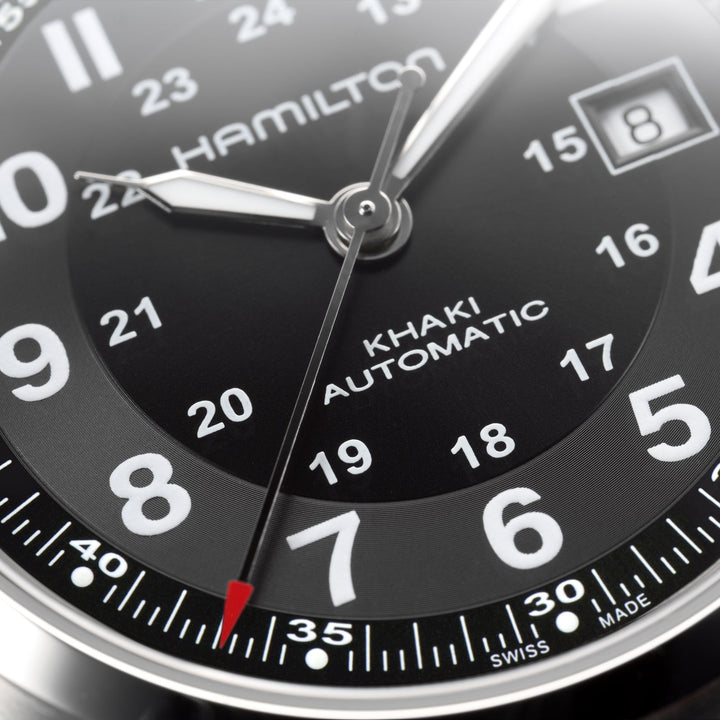 Hamilton Khaki Field Auto 42 mm H70555533 dial detail
