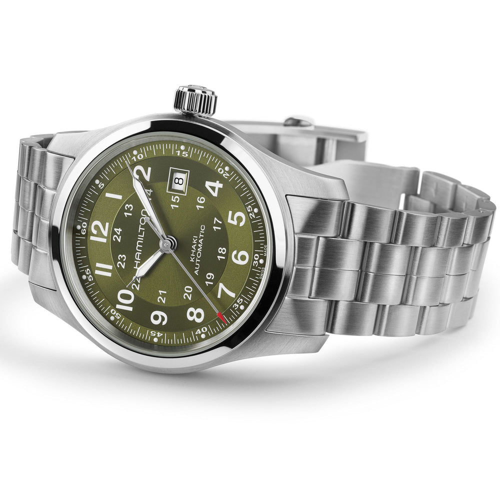Hamilton Khaki Field Automatic 42 mm H70605160 laid view