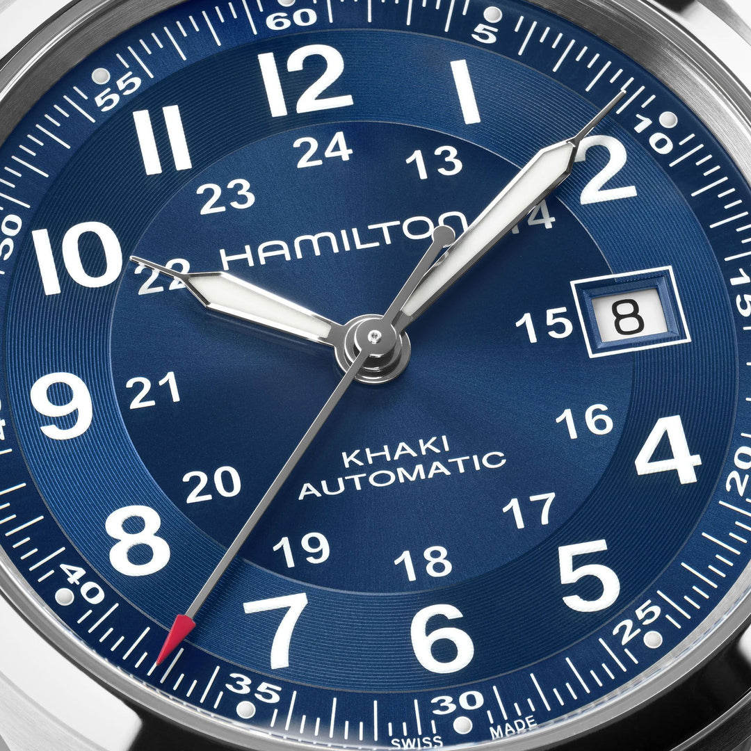 Hamilton Khaki Field Automatic 42 mm H70605540 dial detail