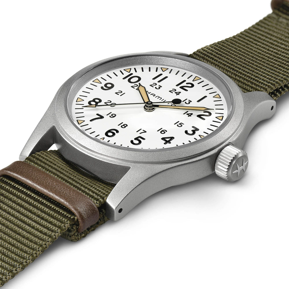Hamilton Khaki Field Mechanical 38 mm H69439411 laid view