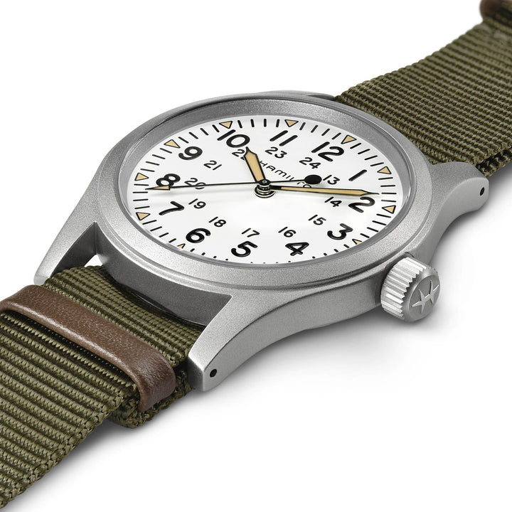 Hamilton Khaki Field Mechanical 38 mm H69439411 laid view