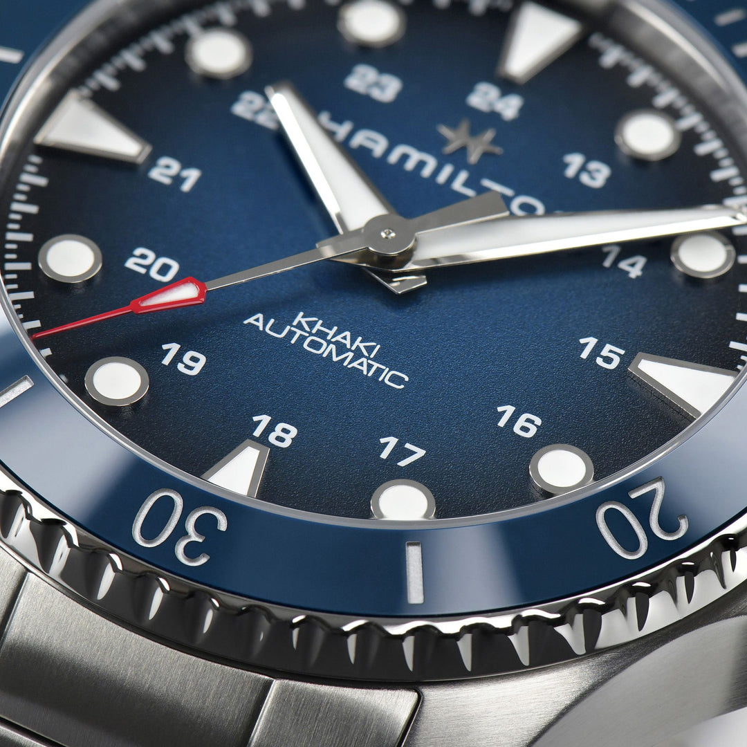 Hamilton Khaki Navy Scuba Auto 43mm Automatic H82505140 dial view