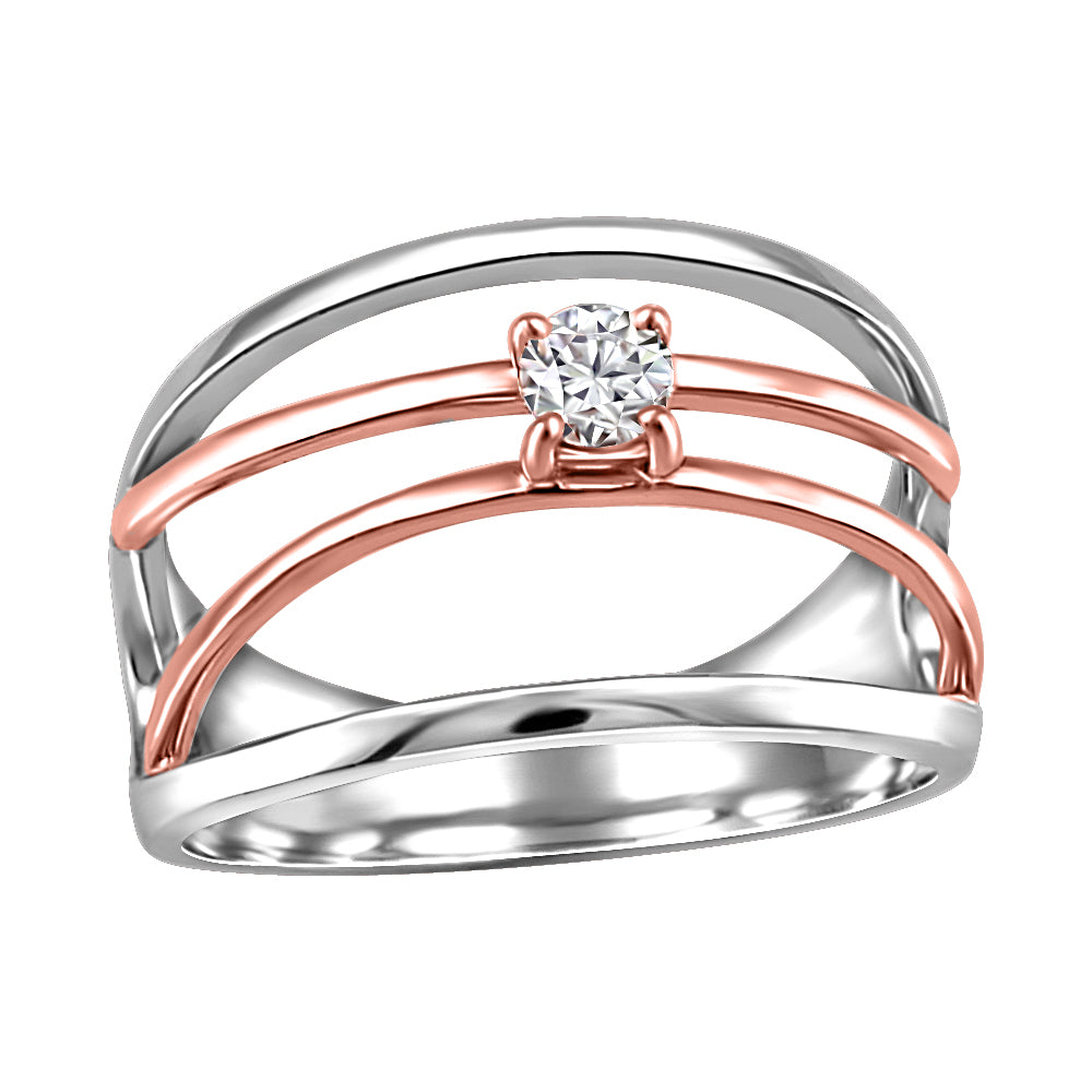 Canadian diamond ring in 10K white and rose gold – ICJ2826/15
