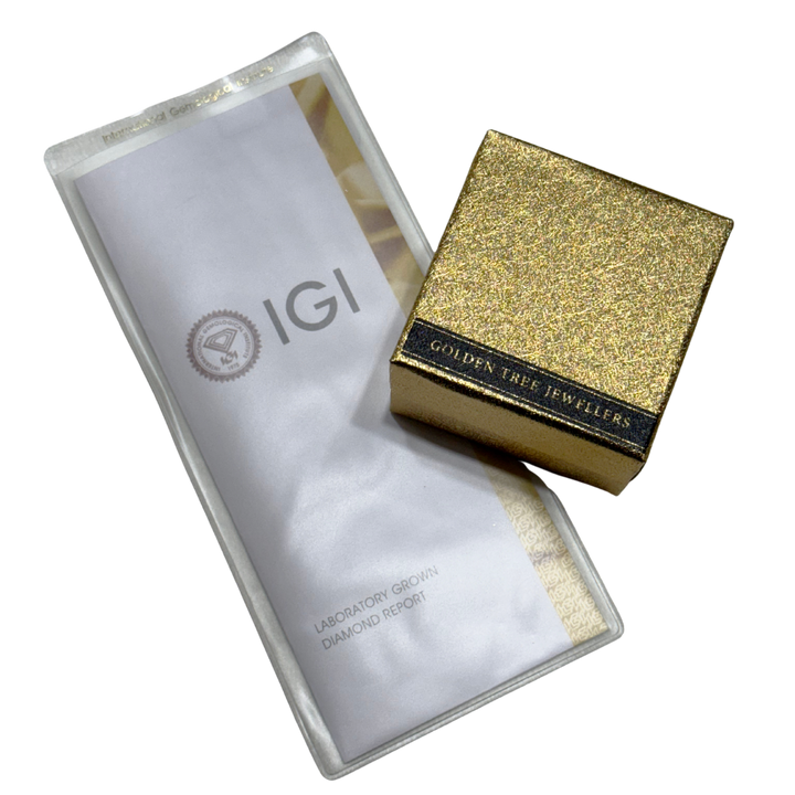 14K Gold Marquise Lab Diamond Hidden Halo Engagement Ring