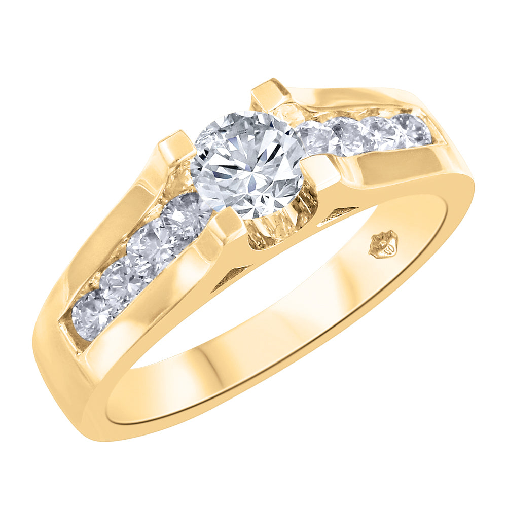 14K yellow gold 0.47 TCW natural diamond ring by Golden Tree Jewellers