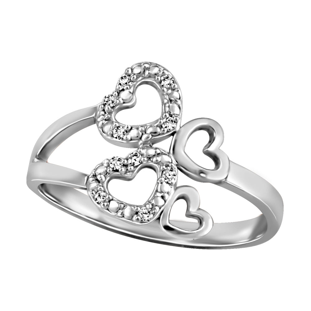 14K white gold 0.50 TCW natural diamond ring by Golden Tree Jewellers