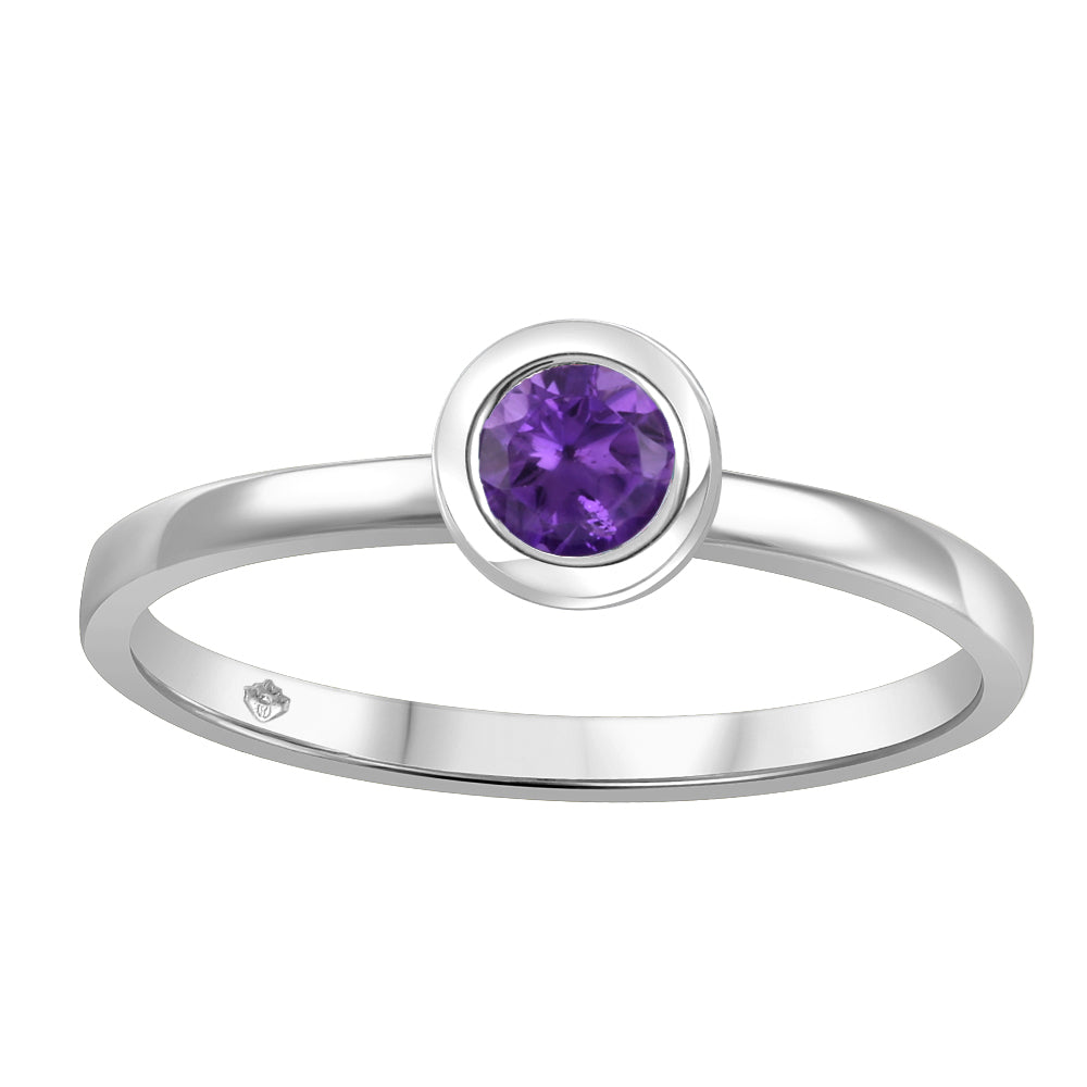 Amethyst ring in 10K white gold – JVJ3688/AM