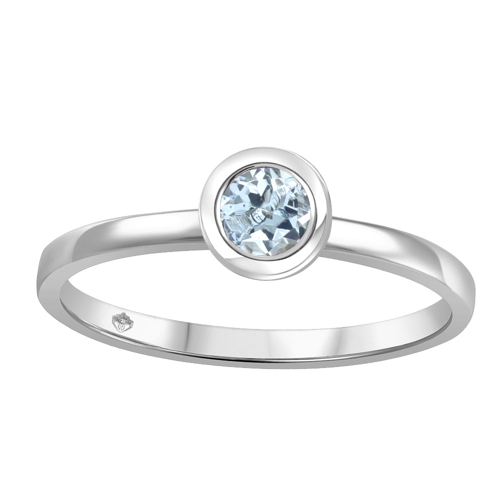 Aquamarine ring in 10K white gold – JVJ3688/AQ
