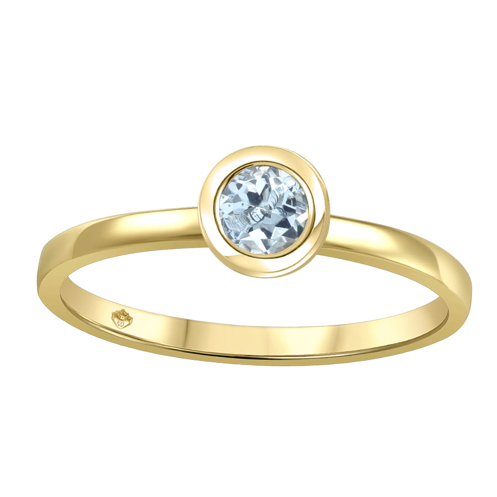 Aquamarine ring in 10K yellow gold – JVJ3688/AQ