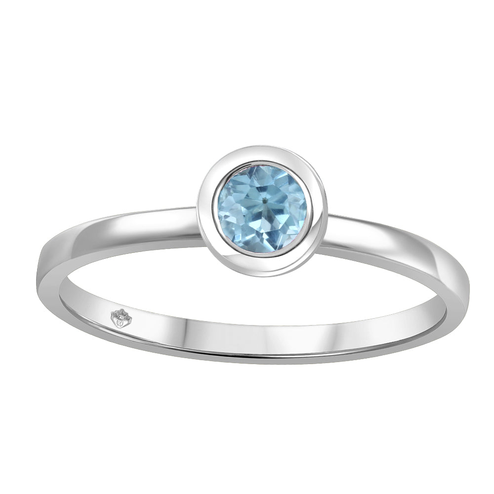 Blue topaz ring in 10K white gold – JVJ3688/BT