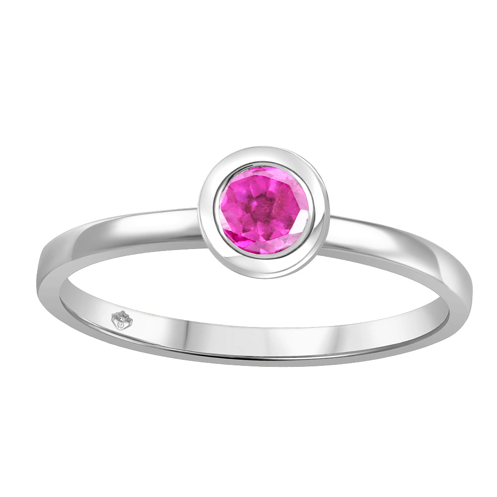 Pink topaz ring in 10K white gold – JVJ3688PTZ