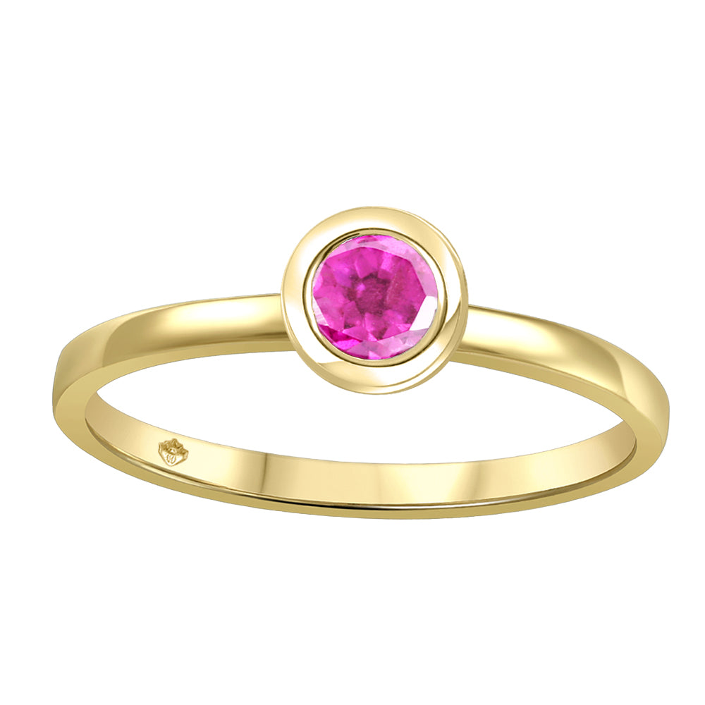Pink topaz ring in 10K yellow gold – JVJ3688PTZ