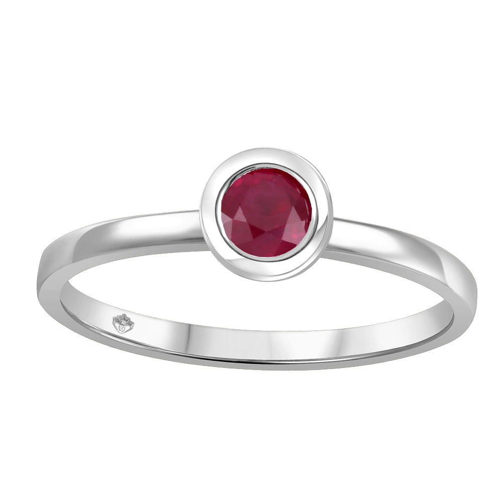 Ruby ring in 10K white gold – JVJ3688/R