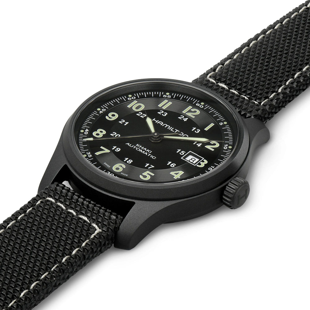 Khaki Field Titanium Auto Automatic 42mm H70575733 leid view