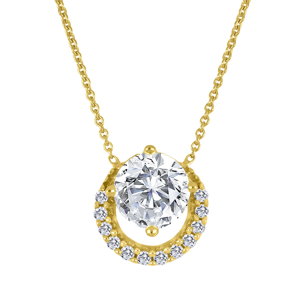 Lab-grown diamond necklace in 10K yellow gold – LGG263P150