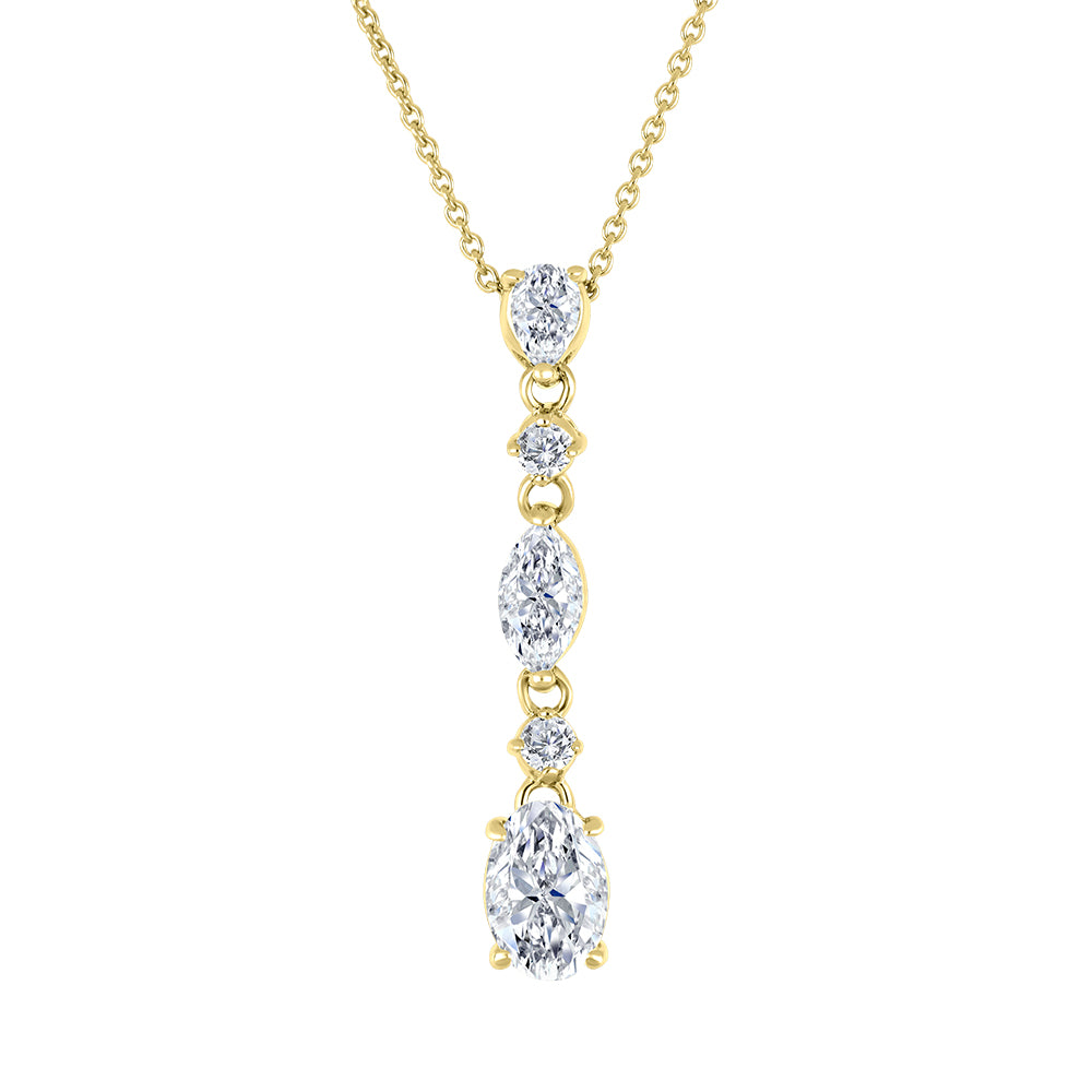 Lab-grown diamond necklace in 10K yellow gold – LGG360/P