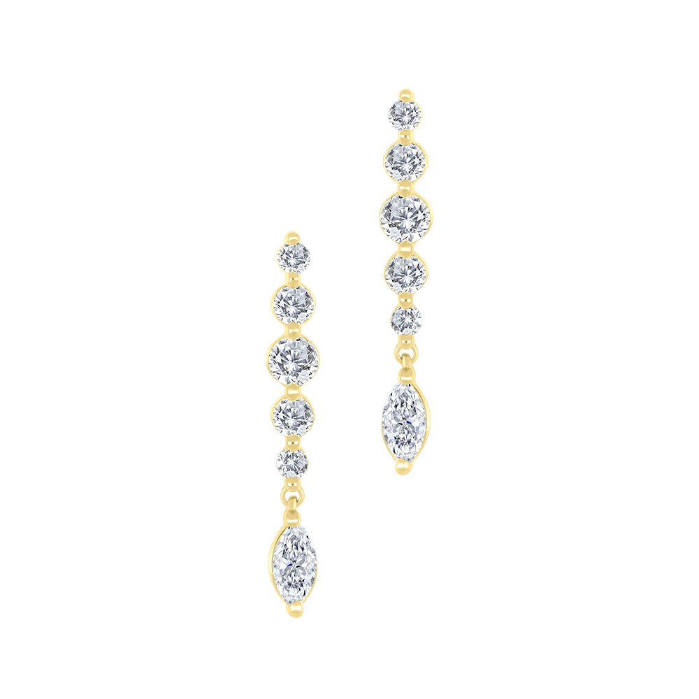 Lab-grown diamond earrings in 10K yellow gold – LGG397/E