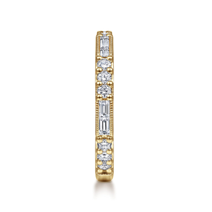Gabriel & Co. 14K Yellow Gold Diamond Stackable Ring — side detail — LR4572Y45JJ