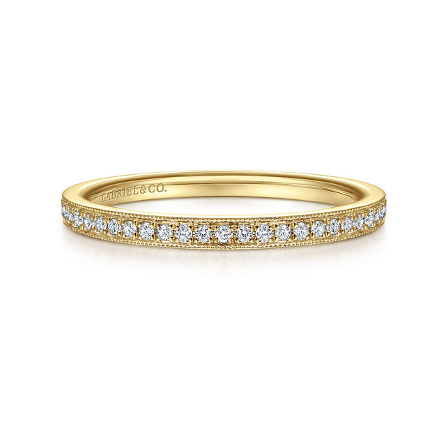 Gabriel & Co. 14K Yellow Gold Diamond Stackable Ring