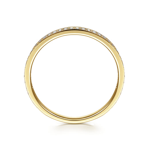 Gabriel & Co. 14K Yellow Gold Pave Diamond Eternity Stackable Ring LR4862Y45JJ