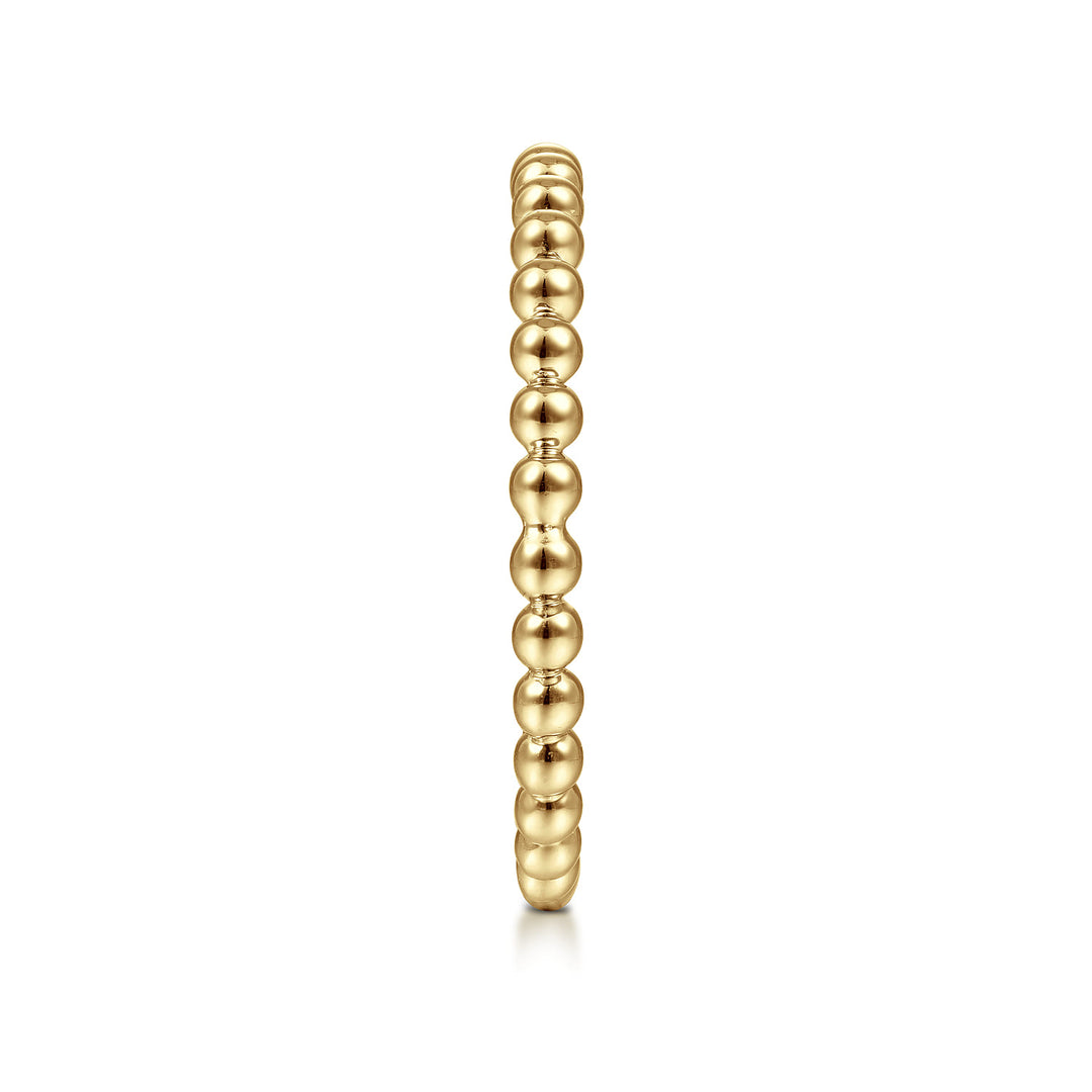 Gabriel & Co. 14K Yellow Gold Beaded Stackable Bujukan Ring — side detail — LR51172Y4JJJ