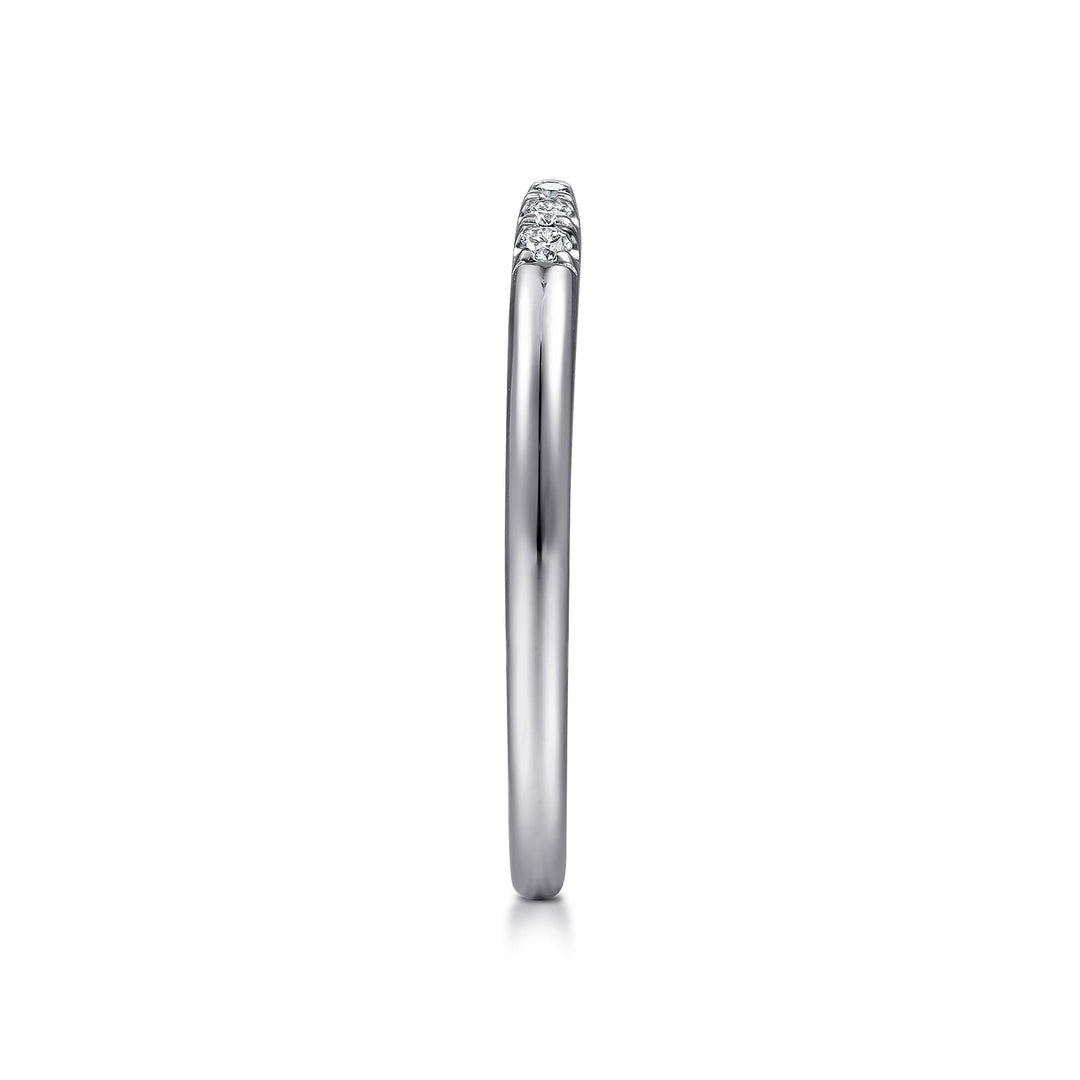 Gabriel & Co. 14K White Gold Open Diamond Tipped Stackable Ring — side detail — LR51177W45JJ