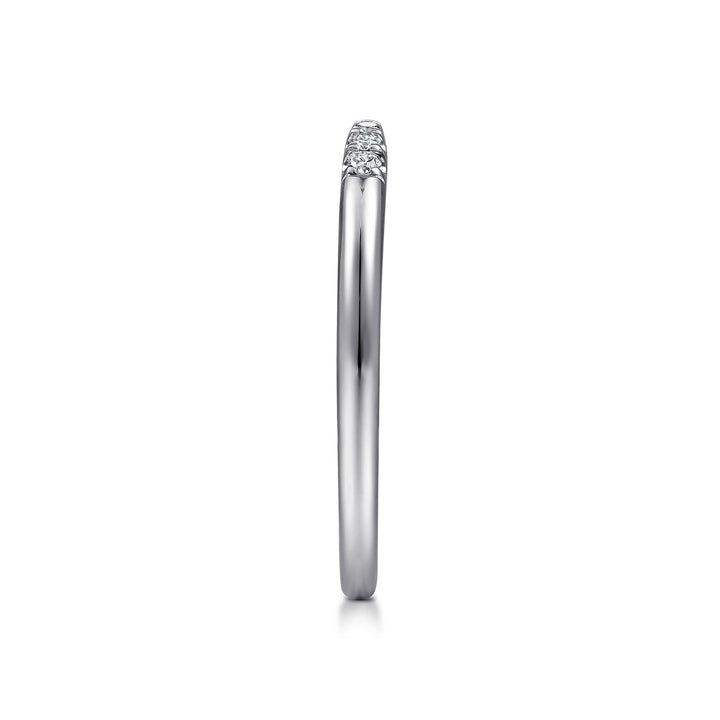 Gabriel & Co. 14K White Gold Open Diamond Tipped Stackable Ring — side detail — LR51177W45JJ