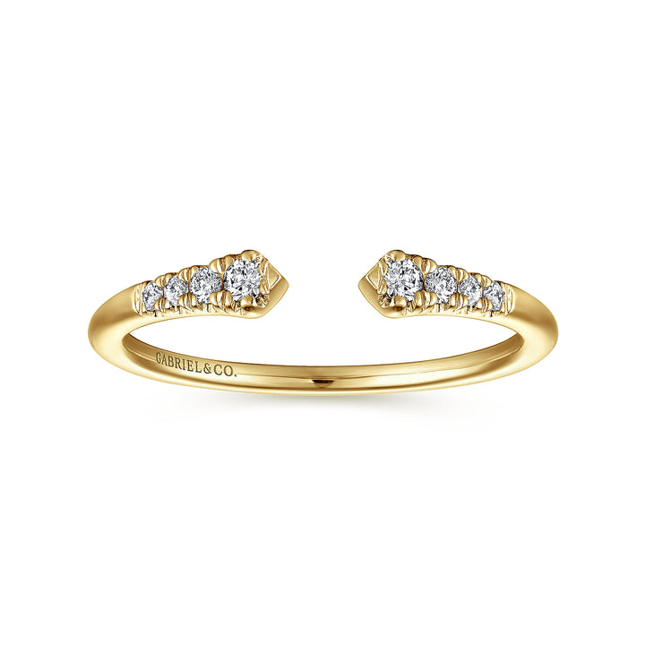Gabriel & Co. 14K Yellow Gold Diamond Stackable Ring — side detail — LR51284Y45JJ