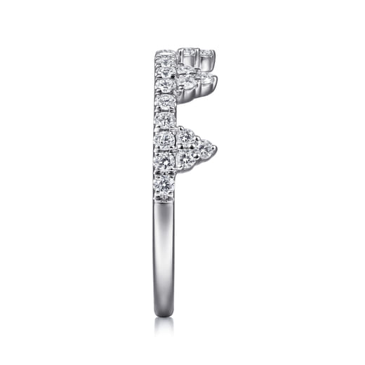 Gabriel & Co. 14K White Gold Diamond Crown Ring LR51540W45JJ