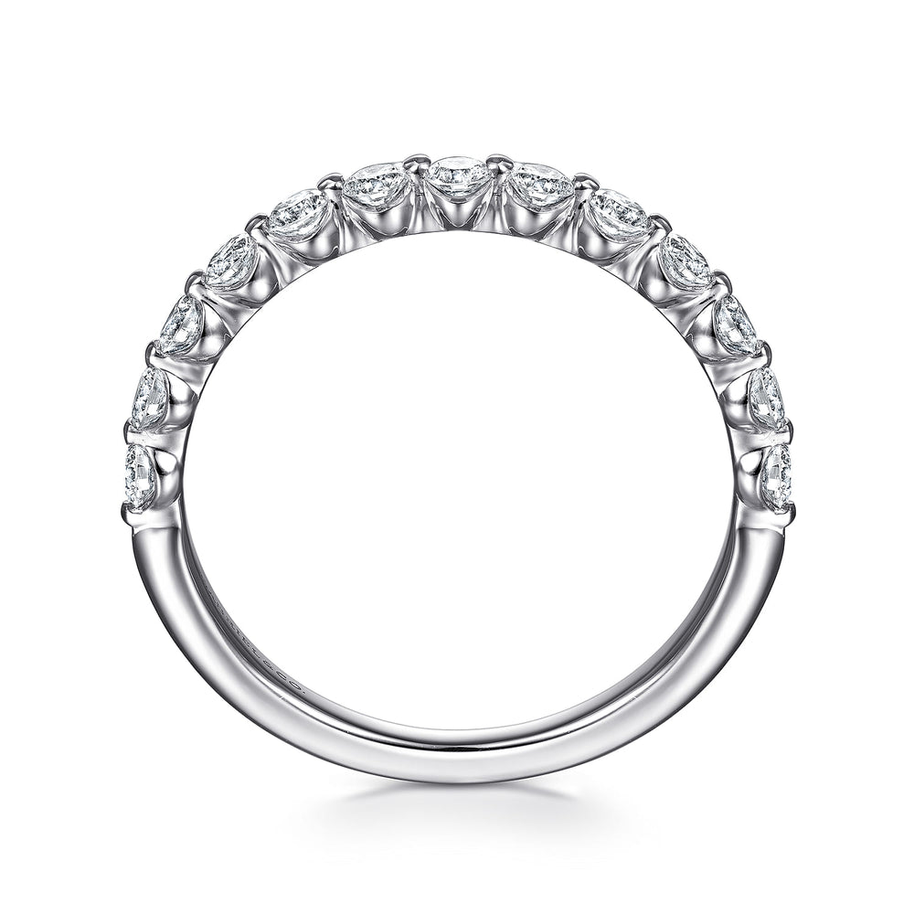 Gabriel & Co. 14K White Gold Diamond Stackable Ring — profile view — LR51935W45JJ