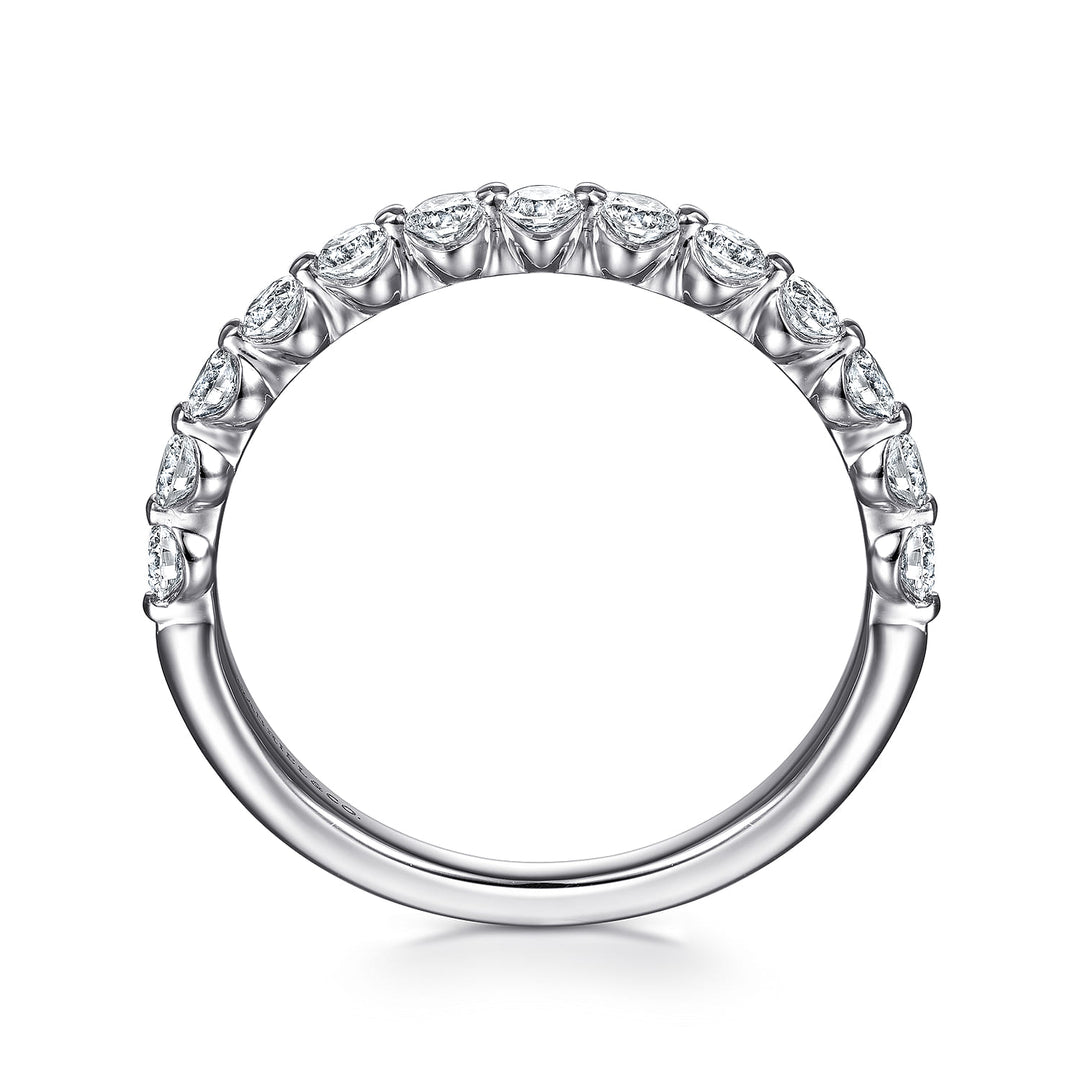 Gabriel & Co. 14K White Gold Diamond Stackable Ring — profile view — LR51935W45JJ