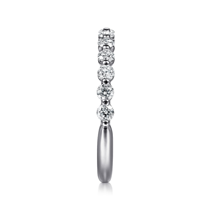 Gabriel & Co. 14K White Gold Diamond Stackable Ring — side detail — LR51935W45JJ