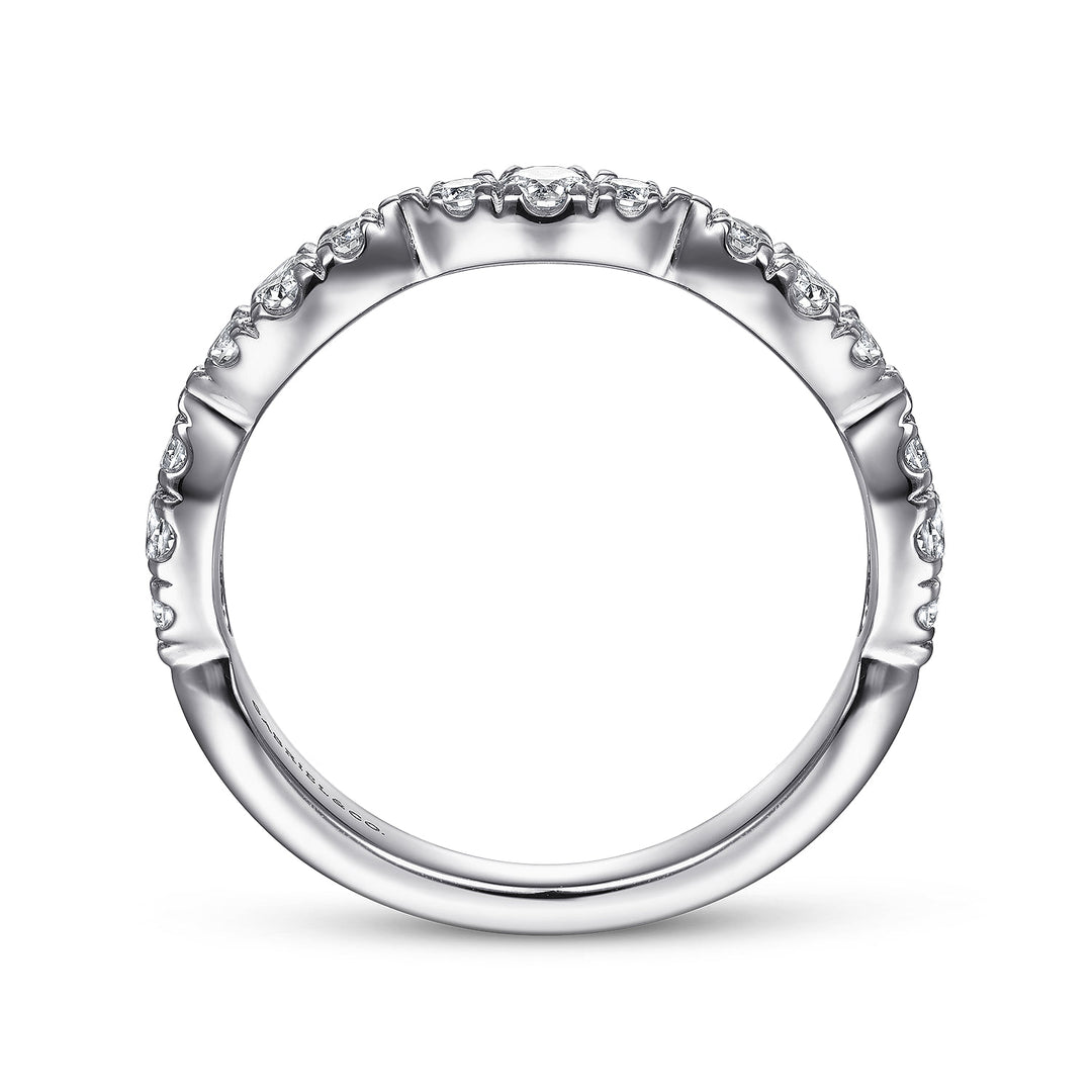 Gabriel & Co. 14K White Gold Diamond Stackable Ring — profile view — LR51936W45JJ