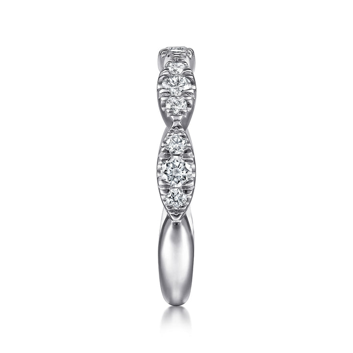 Gabriel & Co. 14K White Gold Diamond Stackable Ring — side detail — LR51936W45JJ