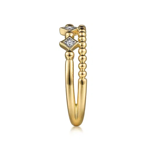 Gabriel & Co. 14K Yellow Gold Diamond Easy Stackable Ring LR52233Y45JJ