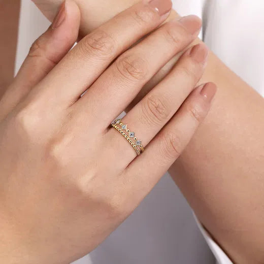 Gabriel & Co. 14K Yellow Gold Diamond Easy Stackable Ring LR52233Y45JJ