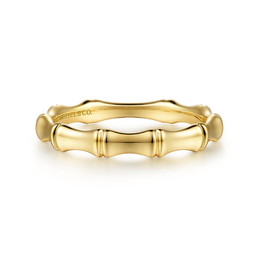 Gabriel & Co. 14K Yellow Gold Bamboo Shape Stackable Ring LR52292Y4JJJ