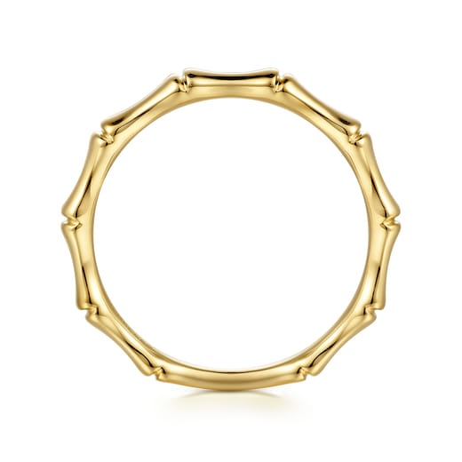 Gabriel & Co. 14K Yellow Gold Bamboo Shape Stackable Ring LR52292Y4JJJ