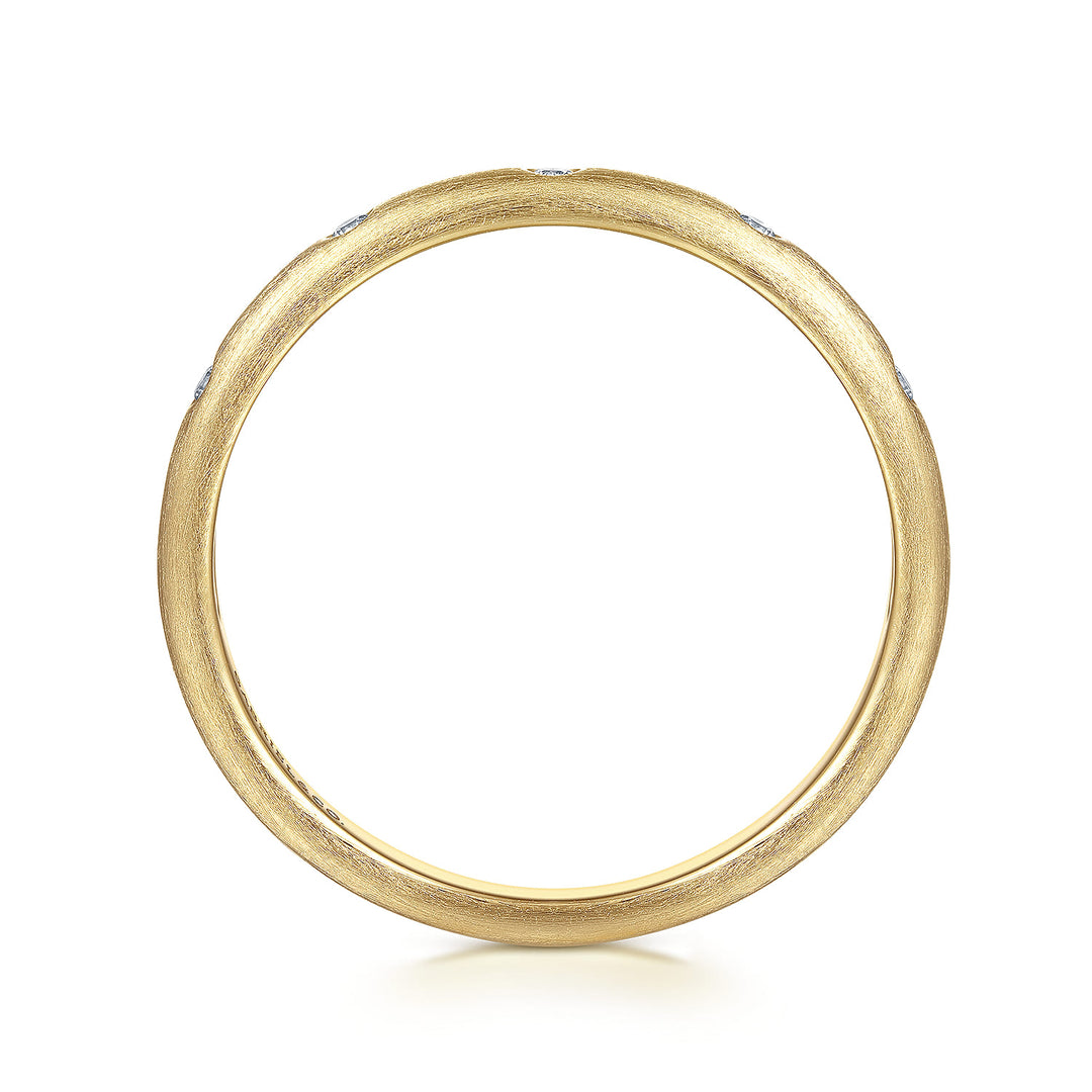 Gabriel & Co. 14K Yellow Gold Diamond Stackable Ring — profile view — LR52508Y45JJ