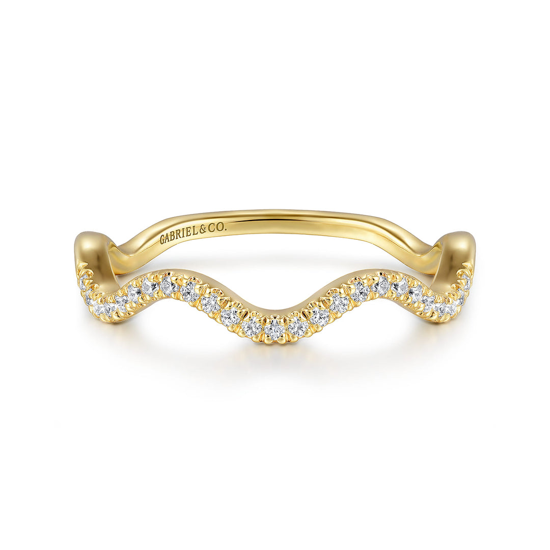 Gabriel & Co. 14K Yellow Gold Diamond Stackable Ring — front view — LR52512Y45JJ