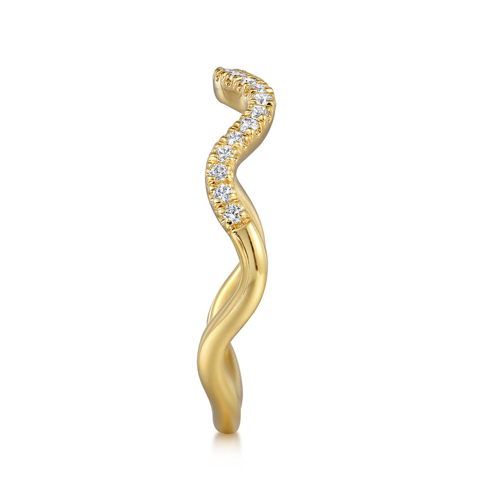 Gabriel & Co. 14K Yellow Gold Diamond Stackable Ring — side detail — LR52512Y45JJ