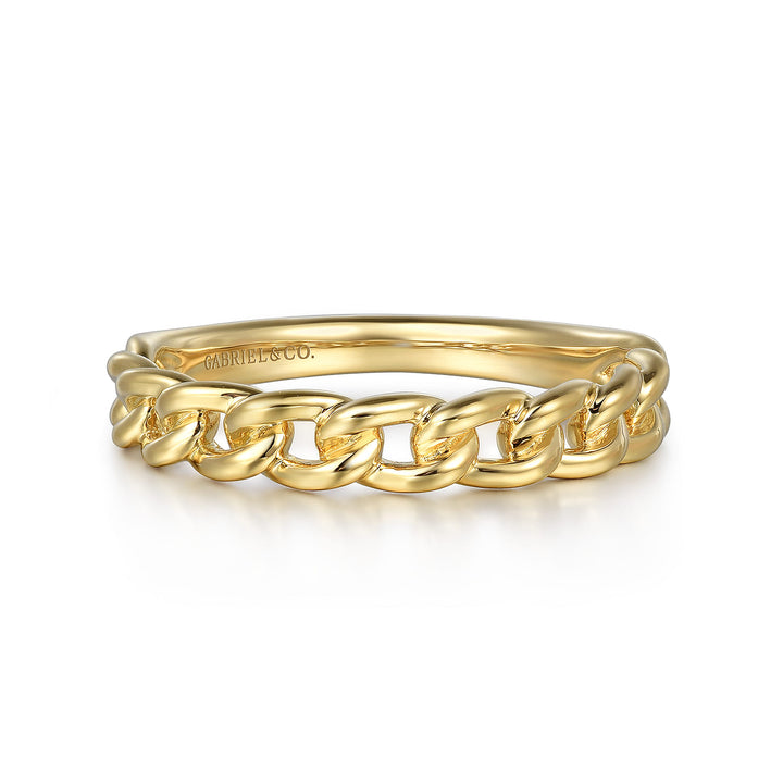 Gabriel & Co. 14K Yellow Gold Stackable Ring — front view — LR52513Y4JJJ