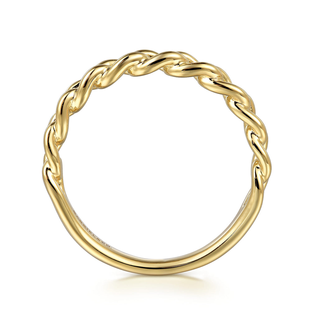 Gabriel & Co. 14K Yellow Gold Stackable Ring — profile view — LR52513Y4JJJ
