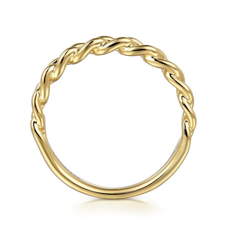 Gabriel & Co. 14K Yellow Gold Stackable Ring — profile view — LR52513Y4JJJ