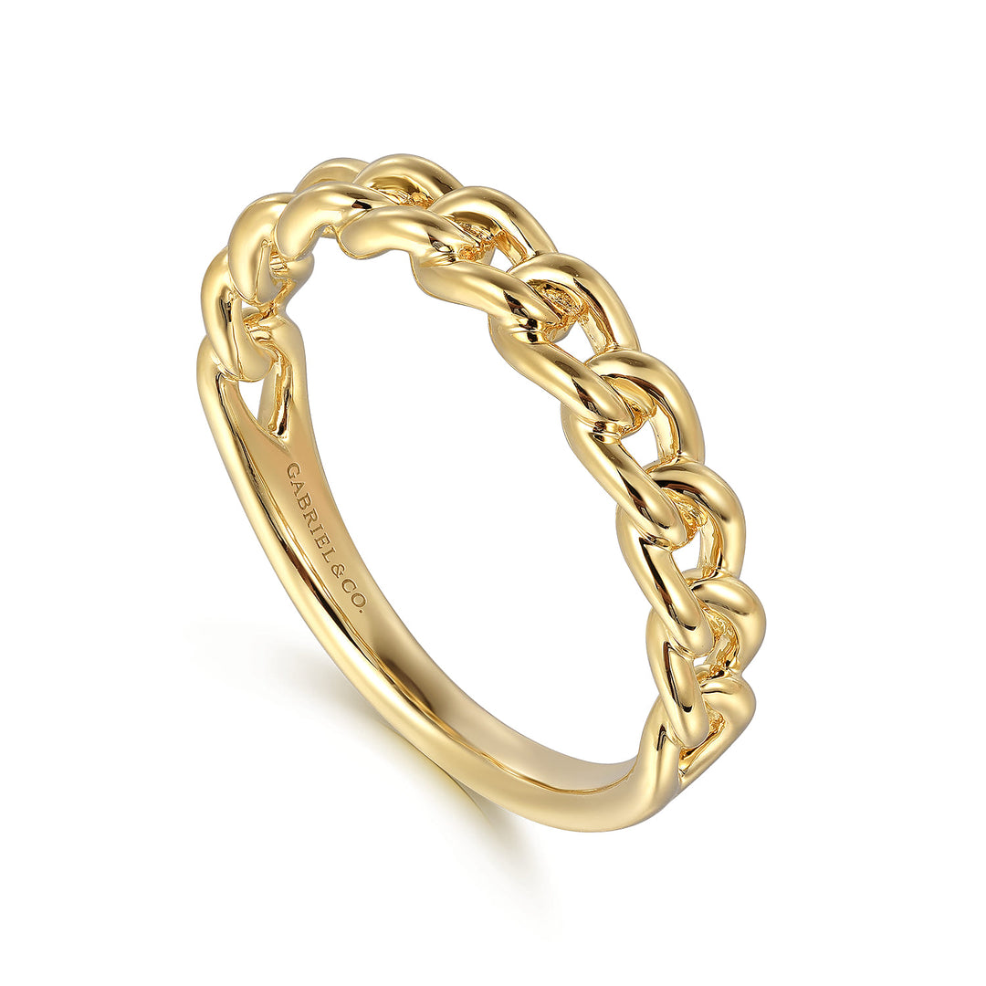Gabriel & Co. 14K Yellow Gold Stackable Ring — angled view — LR52513Y4JJJ