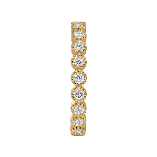 Gabriel & Co. 14K Yellow Gold Diamond Bezel Setting Stackable Ladies Ring LR52539Y45JJ