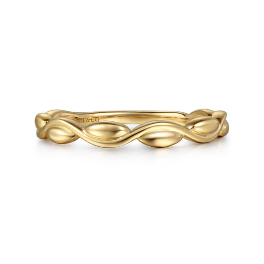 Gabriel & Co. 14K Yellow Plain Gold Stackable Ladies Ring LR52549Y4JJJ