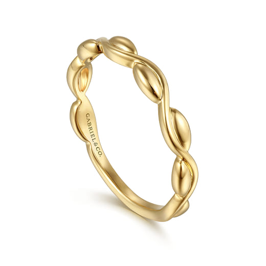 Gabriel & Co. 14K Yellow Plain Gold Stackable Ladies Ring LR52549Y4JJJ