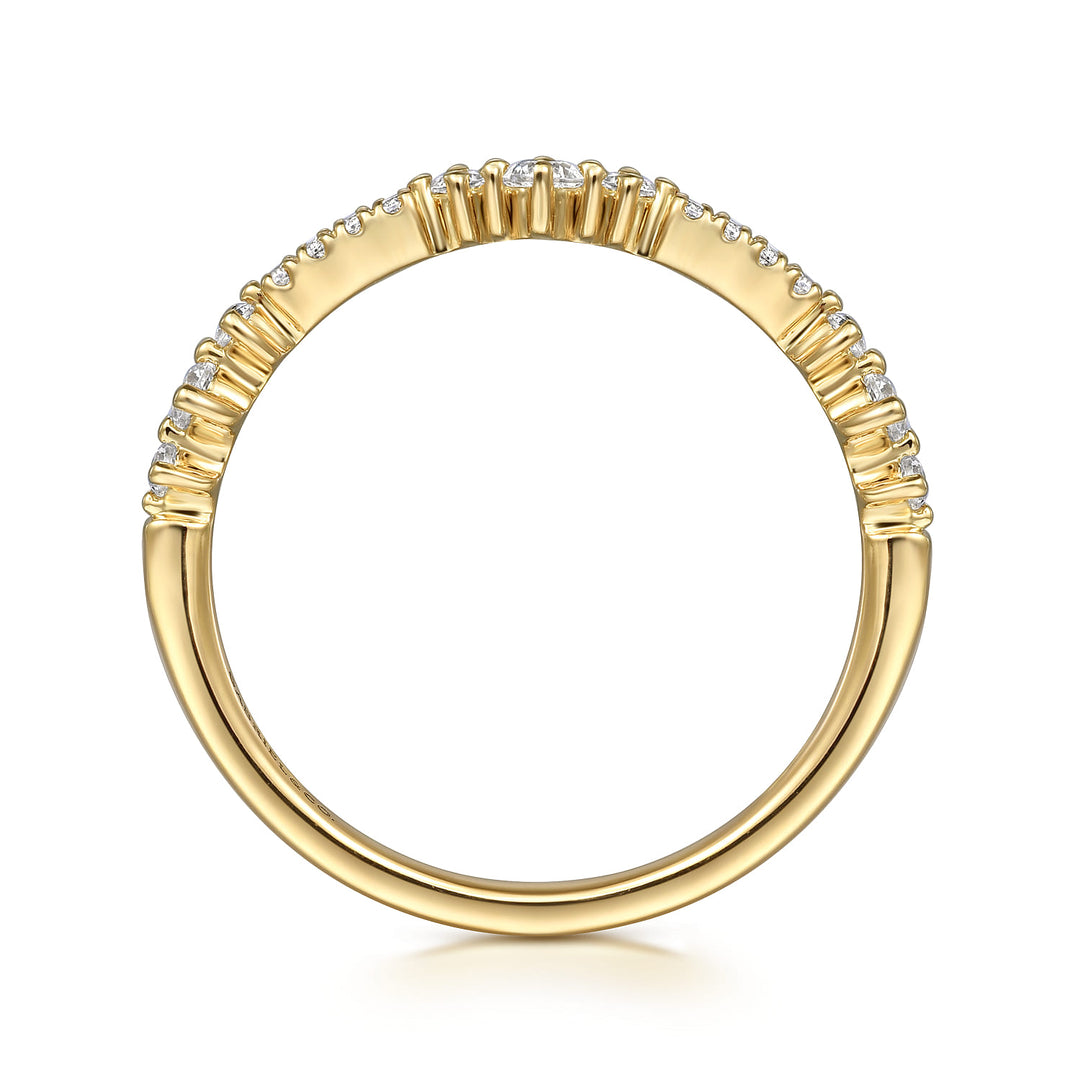 Gabriel & Co. 14K Yellow Gold Diamond Stackable Ring — profile view — LR52554Y45JJ