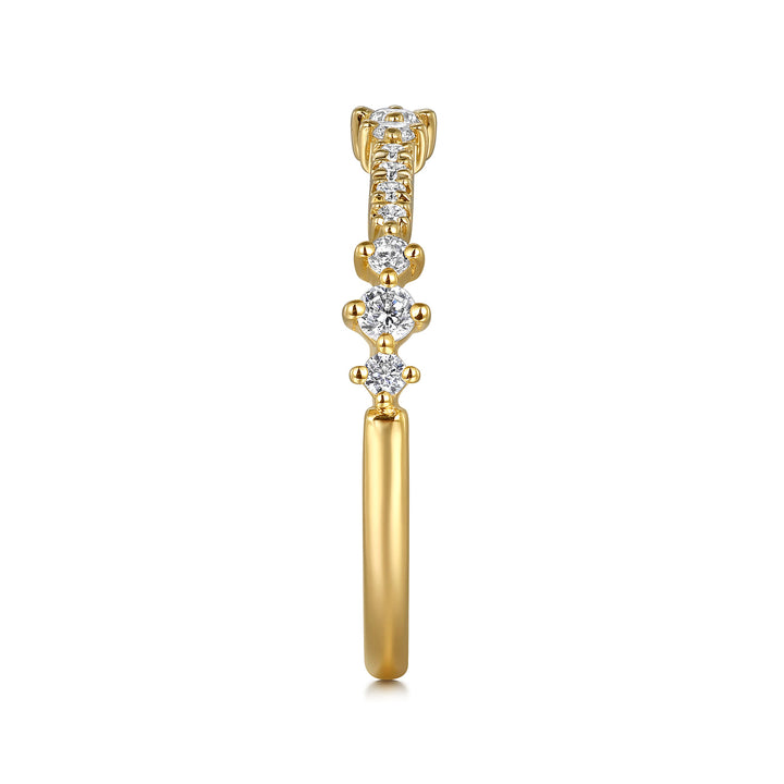 Gabriel & Co. 14K Yellow Gold Diamond Stackable Ring — side detail — LR52554Y45JJ